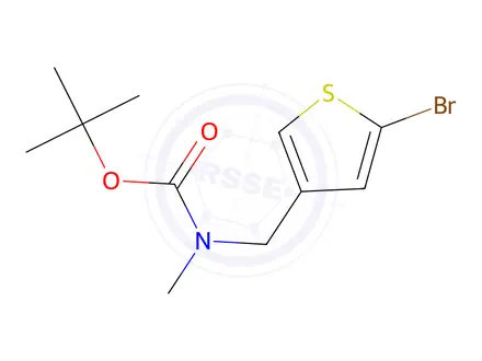 Chemical structure of Tert-butyl ((5-bromothiophen-3-yl)methyl)(methyl)carbamate