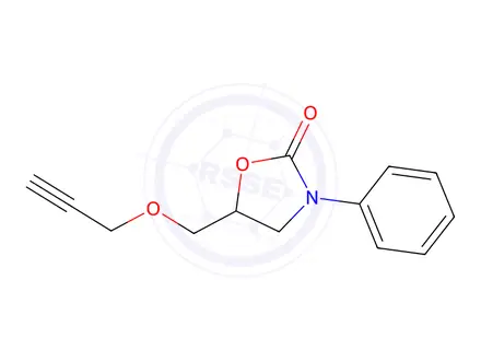 Chemical structure of 3-Phenyl-5-[(2-propynyloxy)methyl]-2-oxazolidinone