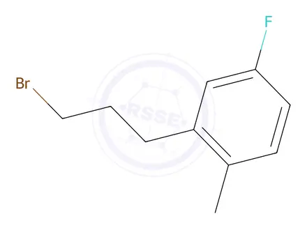 Chemical structure of 2-(3-Bromopropyl)-4-fluoro-1-methylbenzene