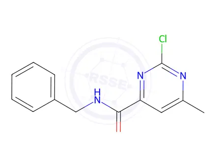 Chemical structure of N-benzyl-2-chloro-6-methylpyrimidine-4-carboxamide