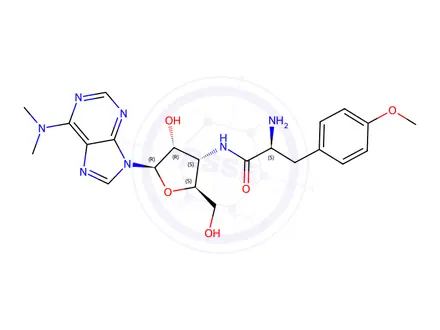 Chemical structure of Puromycin dihydrochloride