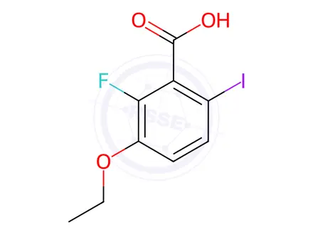 Chemical structure of 3-Ethoxy-2-fluoro-6-iodobenzoic acid