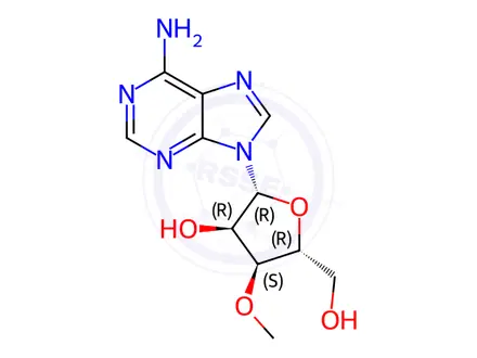 Chemical structure of 3'-O-Methyladenosine