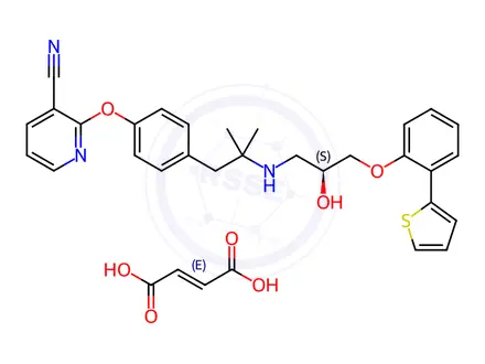 Chemical structure of Lubabegron hemifumurate
