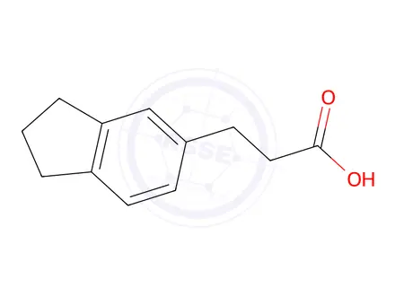 Chemical structure of 3-(2,3-Dihydro-5-indenyl)propionic Acid