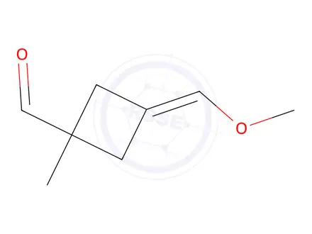 Chemical structure of Cyclobutanecarboxaldehyde, 3-(methoxymethylene)-1-methyl-(9CI)