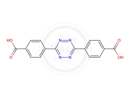 Chemical structure of 4,4'-(1,2,4,5-Tetrazine-3,6-diyl)dibenzoic acid