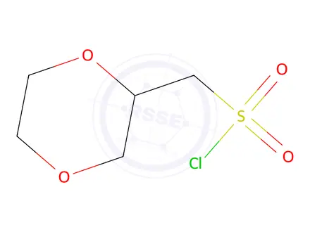 Chemical structure of 1,4-Dioxan-2-ylmethanesulfonyl chloride