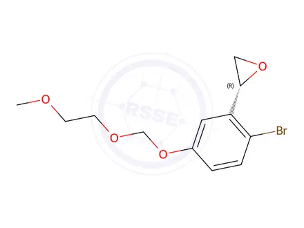 Chemical structure of (R)-4-Bromo-3-(2-oxiranyl)-phenol 1-O-(2-Methoxyethoxymethyl) Ether