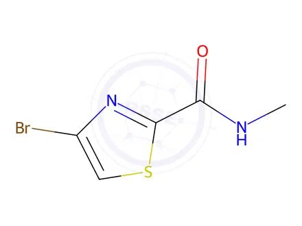 Chemical structure of 4-Bromo-N-methylthiazole-2-carboxamide