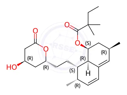 Chemical structure of Simvastatin