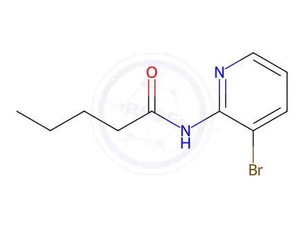 Chemical structure of N-(3-bromopyridin-2-yl)pentanamide