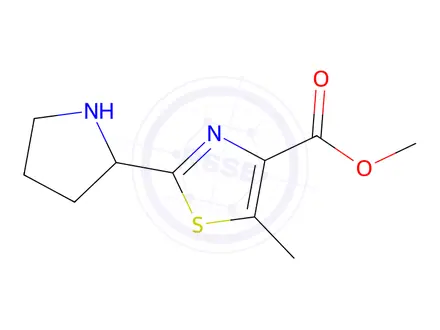 Chemical structure of Methyl 5-Methyl-2-(pyrrolidin-2-yl)-1,3-thiazole-4-carboxylate