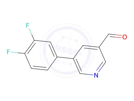 Chemical structure of 5-(3,4-Difluorophenyl)nicotinaldehyde