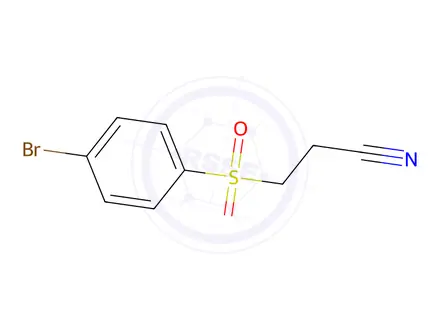 Chemical structure of 3-((4-Bromophenyl)sulfonyl)propanenitrile