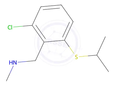 Chemical structure of 1-(2-Chloro-6-(isopropylthio)phenyl)-N-methylmethanamine
