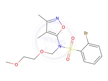 Chemical structure of 2-broMo-N-(3,4-diMethyl-5-isoxazolyl)-N-[(2-Methoxyethoxy)Methyl]benzenesulfonaMide