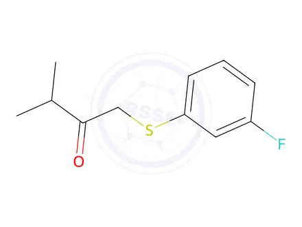 Chemical structure of 1-((3-Fluorophenyl)thio)-3-methylbutan-2-one