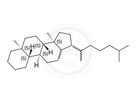 Chemical structure of 18,19-Dinorcholestane, 5,14-dimethyl-, (5β,8α,9β,10α,14β)