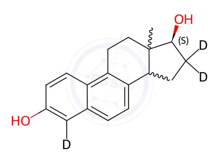 Chemical structure of 17beta-Dihydroequilenin-4,16,16-d3