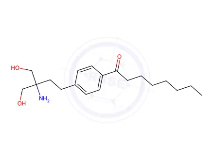 Chemical structure of 1-[4-(3-Amino-4-hydroxy-3-hydroxymethyl-butyl)-phenyl]-octan-1-one