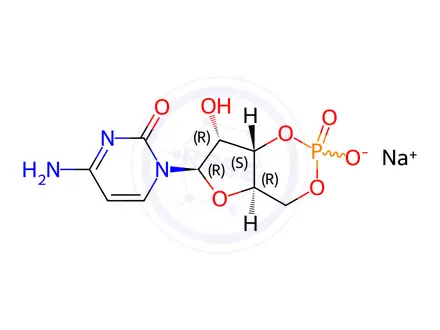 Chemical structure of Cytidine 3',5'-Cyclic Monophosphate Monosodium Salt