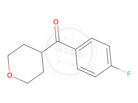 Chemical structure of 4-(4-Fluorobenzoyl)oxane