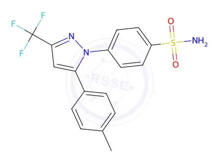 Chemical structure of Celecoxib