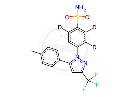 Chemical structure of Celecoxib D4
