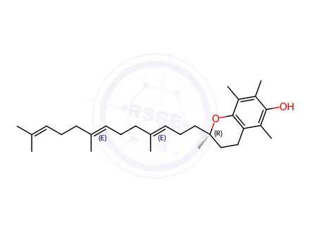 Chemical structure of alpha-Tocotrienol