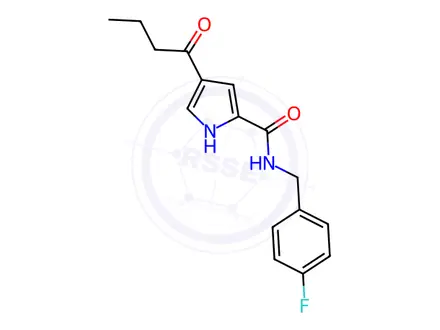 Chemical structure of 4-Butyryl-N-(4-fluorobenzyl)-1H-pyrrole-2-carboxamide