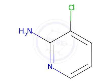 Chemical structure of 2-Amino-3-chloropyridine
