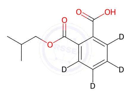 Chemical structure of Monoisobutyl Phthalate-d4