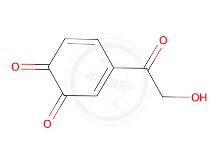 Chemical structure of 4-(2-hydroxyacetyl)cyclohexa-3,5-diene-1,2-dione
