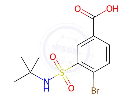 Chemical structure of 4-Bromo-3-(tert-butylsulfamoyl)benzoic acid