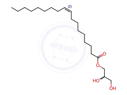 Chemical structure of Glyceryl monooleate(mixture of isomers)
