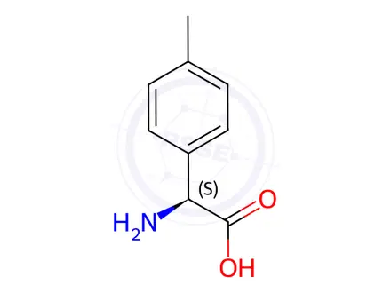 Chemical structure of (2S)-2-amino-2-(4-methylphenyl)acetic acid