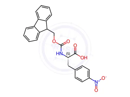 Chemical structure of Fmoc-p-nitro-Phe-OH