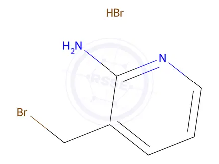 Chemical structure of 3-(bromomethyl)pyridin-2-amine hydrobromide