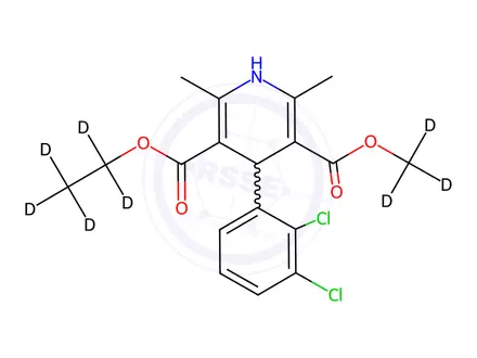 Chemical structure of rac Felodipine-d8