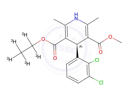 Chemical structure of (R)-(+)-Felodipine-d5