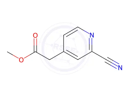 Chemical structure of methyl 2-(2-cyano-4-pyridyl)acetate