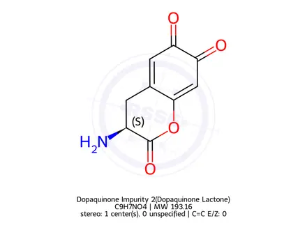 Chemical structure of Dopaquinone Impurity 2(Dopaquinone Lactone)