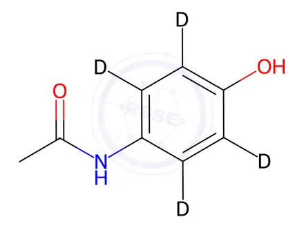 Chemical structure of Acetaminophen-[D4]