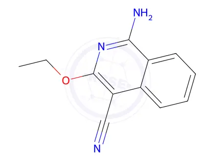 Chemical structure of 1-Amino-3-ethoxyisoquinoline-4-carbonitrile