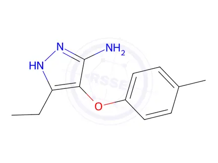 Chemical structure of 5-Ethyl-4-(p-tolyloxy)-1H-pyrazol-3-amine