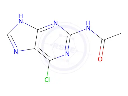 Chemical structure of N-(6-Chloro-9H-purin-2-yl)acetamide