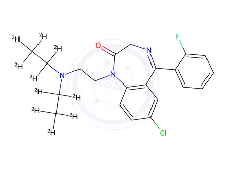 Chemical structure of Flurazepam-D10 Dihydrochloride