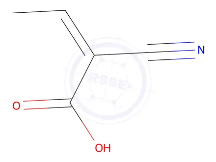 Chemical structure of 2-Cyanobut-2-enoic acid