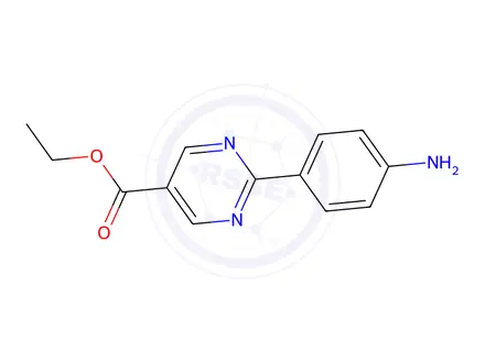 Chemical structure of Ethyl 2-(4-aminophenyl)pyrimidine-5-carboxylate